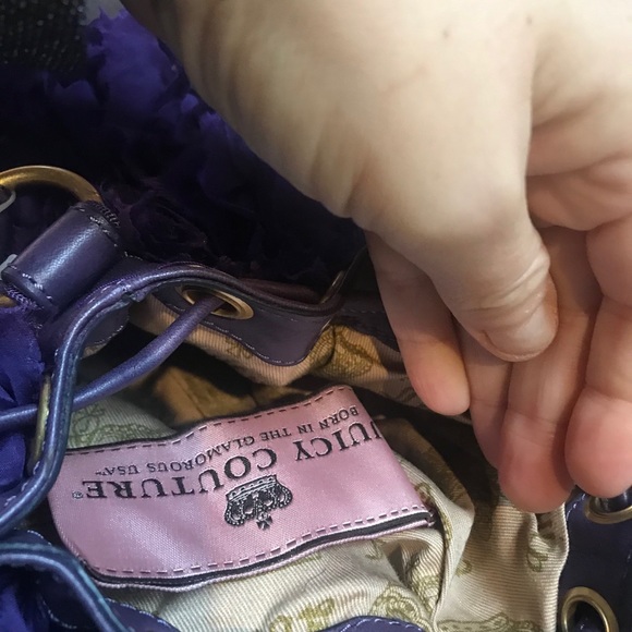 Juicy Couture evening bag chiffon tissue grape NWT - Picture 7 of 8